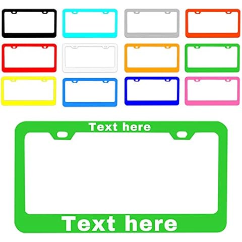 Custom Front License Plate Frame Personalized License Plate Frames for Men Women,Customized Metal Tag Cover Holder 6x12In 2 Hole(1 pc) Cover