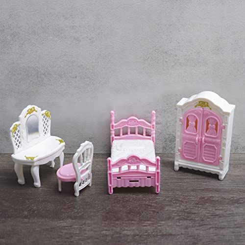 20 Pcs Mini House Furniture Set Miniature Bedroom Living Room Bathroom 1:12 Furniture Accessories Model #TOP3
