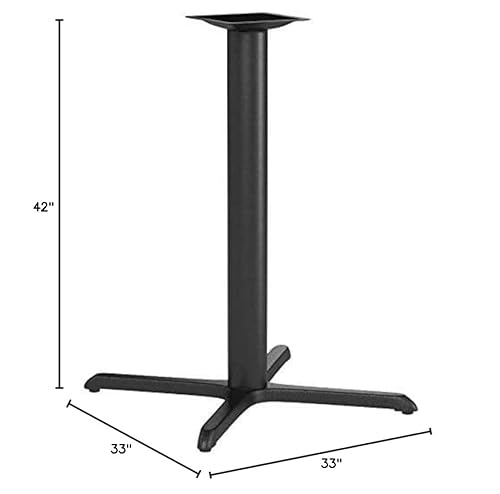 Flash Furniture 33'' X 33'' Restaurant Table X-Base With 4'' Dia. Bar Height Column #TOP1