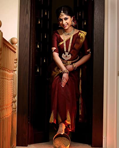 Image of Avantika Fashion Women's Kanjivaram Soft Silk Saree With Blouse Piece