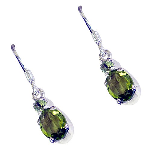 Boucle d'oreille en péridot et argent pour illuminer vos tenues du quotidien