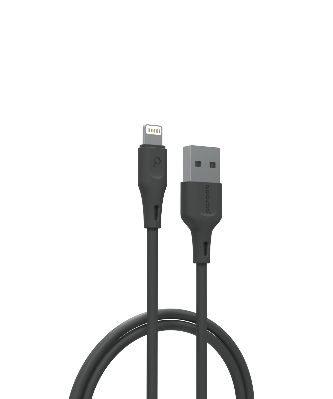 PorodoNew TPE/PVC Lightning Head Cable 2.4A, Over-Current Protection, Durable Fast Charge & Data Cable