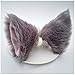 Cat Ears Hair Clip Cat Headband Halloween Kitty Fox Hair Barrettes Anime Lolita Women Girls Cute Party Decoration Cosplay Costume Handmade Sweet Cat Headpiece Kitten Hair Accessories Gray with Pink