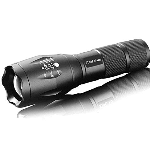 Ultra Bright Handheld LED Flashlight with Adjustable Focus and 5 Light Modes, Outdoor Water Resistant Torch