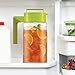 Takeya Airtight Pitcher - Everyday-Use Airtight Pitcher for Iced Tea & More - Clear Pitcher with Lid - Lightweight Kitchen Essential - Spill-Proof & Durable Kitchenware - 2 Quart, Avocado