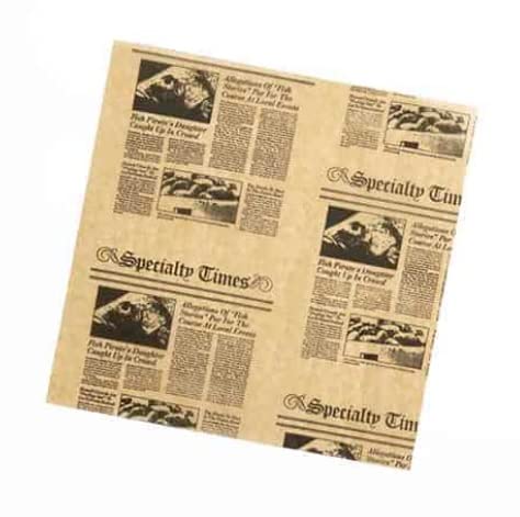 American Metalcraft PPCN1616 Fry Paper, Square, Natural Newspaper, 16" Sq.