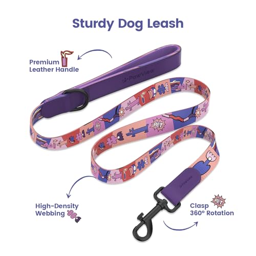 PawView Dog Collar and Lead Set, Comfortable Soft Adjustable Nylon Collar with QR Code Tag - Image 3