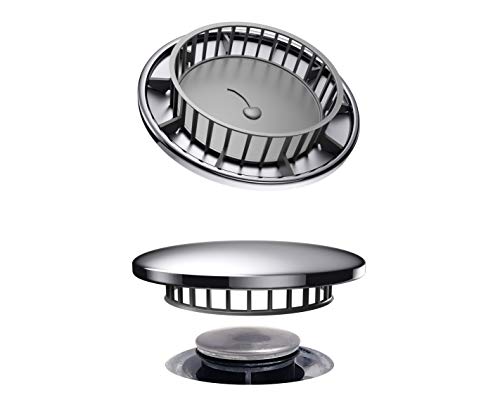 Tub Flo Stainless Steel Shower Drain Hair Catcher, Hair Stopper for Bathtub and Sink, Easy-Install Drain Filter, Fit for 0.75'' x 2.64 Sink Hole