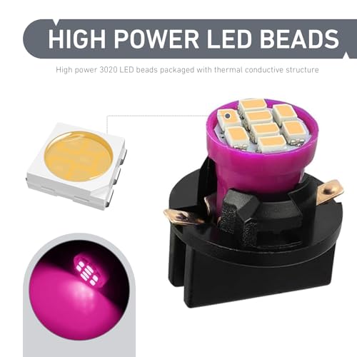 10 unidades luz LED T10 rosa para tablero de auto miniatura 5