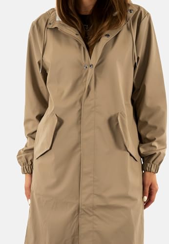 Rains Unisex. 18140 Parka Bege Com Rabo De Peixe (L), Casual, PoliéSter - 3