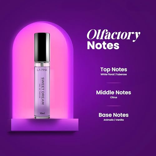 Image of LA PINK Sweet Dream EDP Perfume for Woman & Man | Vanilla, White Floral & Citrus Notes | Long Lasting Unisex Luxury Fragrance for Men & Women | 10ml