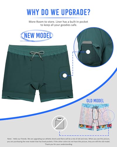 Image of maamgic Mens 5 inch Gym Running Shorts for Men 2 in 1 Quick Dry Workout Athletic Shorts