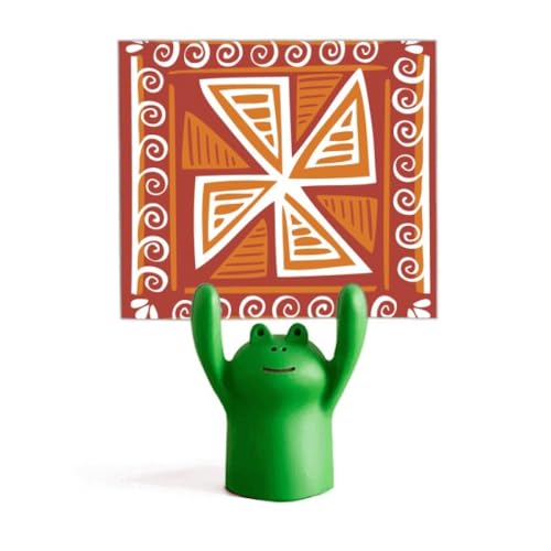 Porte-mémo grenouille Windll cadeau original motif totem mexicain marron