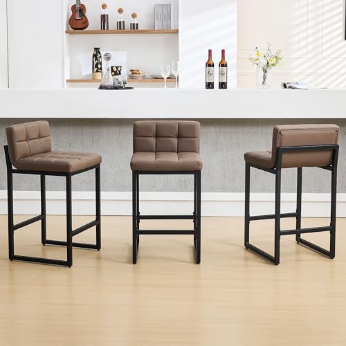 FIRAVOE Modern PU Leather Stools