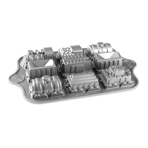 Image of Nordic Ware Train Cake Pan, 5 Cup, Silver