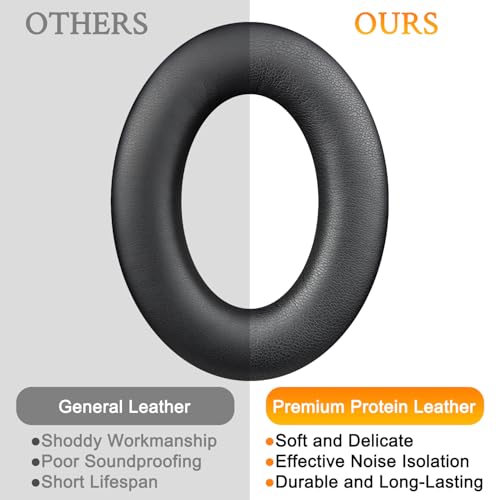 Image of SoloWIT Replacement Earpads for Bose SoundLink Around-Ear II (Sound Link AE2 /Model BA2) Over-Ear Headphones, Ear Pads Cushions with Soft Protein Leather, High-Density Foam - Black
