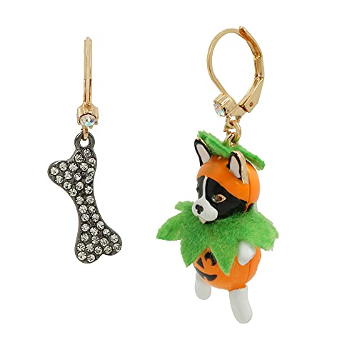 Betsey Jack-o-Lantern Dog Mismatch Earrings2
