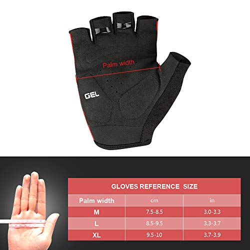 Luvas de ciclismo, Andoer Luvas esportivas para bicicleta MTB com meio dedo para ciclismo Luvas de d