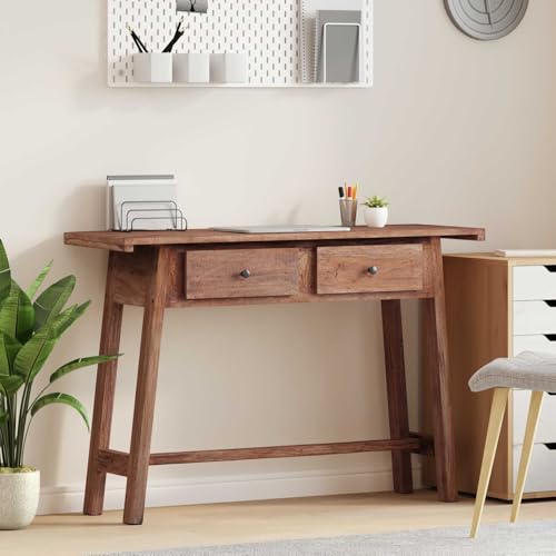 Bureau gain de place en acajou avec tiroir console étroite de salon