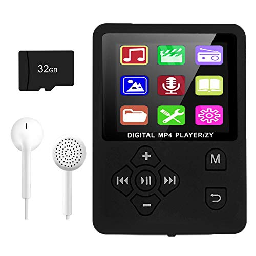 Image of MP3 Player, Music Player with 16GB Micro SD Card, Build-in Speaker /Photo /Video Play /FM Radio /Voice Recorder /E-Book Reader, Supports up to 128GB