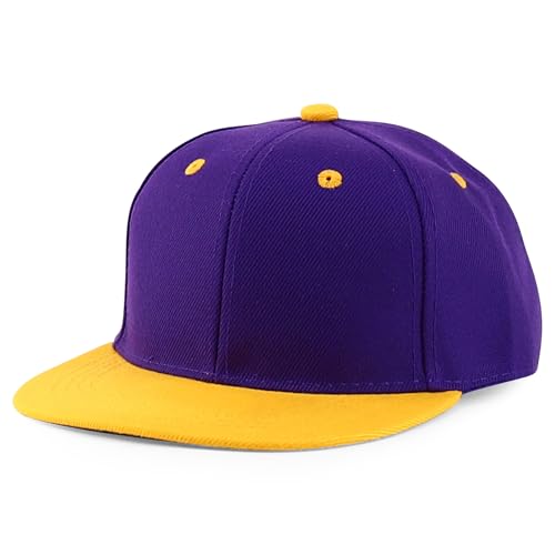 Image of Trendy Apparel Shop Infant to Youth Plain Structured Flatbill Snapback Cap