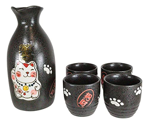 Service à sake Maneki Neko idée cadeau crémaillère et décoration maison