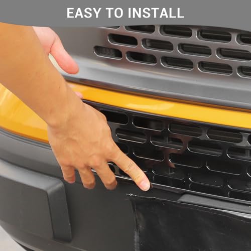 Image of for Bronco Sport Black Front Grille Inserts Mesh Grill Trim Covers for Ford Bronco Sport 2021 2022 2023 up Black Exterior Accessories
