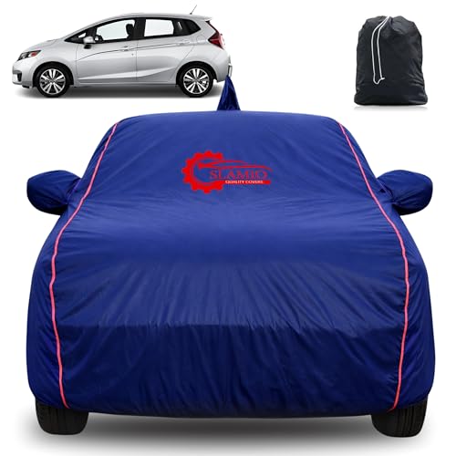 Image of 100% Waterproof Car Cover for Honda's Jazz 2015-2026 | All-Weather, Dustproof & UV Protection | Heavy-Duty 3-Layer Fabric | Custom Fit with Mirror & Antenna Pocket | Navy Blue