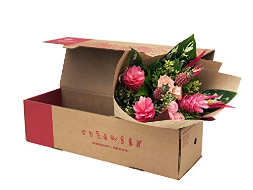 BloomsyBox: Tropical Bouquet Pink Paradise with Pink Loofah, Pink Tropical Flowers, and Lush Tropical Greenery | Fresh Cut Flowers, Hand-Tied, Farm Fresh Bouquet | Perfect for weddings,anniversary etc - Thumbnail 5