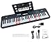 Funtaki Elektronisches Keyboard Piano mit 61 Tasten für Erwachsene und Kinder mit leuchtenden Tasten, MIDI-Konnektivität und Lernmodi – perfektes Anfängerklavier, Schwarz