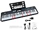 Funtaki Elektronisches Keyboard Piano mit 61 Tasten für Erwachsene und Kinder mit leuchtenden Tasten, MIDI-Konnektivität und Lernmodi – perfektes Anfängerklavier, Schwarz