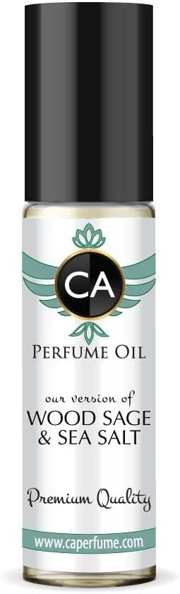 CA PerfumeImpression of Wood Sage & Sea Salt For Women & Men Fragrance Body Oil Dupes Attar Roll-On 0.3 Fl Oz/10ml