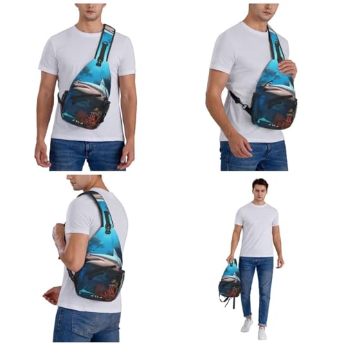 Bolso cruzado Submarine Shark Coral para hombre y mujer miniatura 7