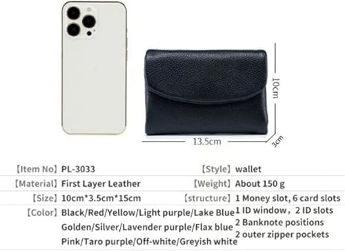 Unisex Pebble Leather Wallet, 5.3In Short Genuine Leather Coin Card Holder, Short Genuine Leathers Purse for Coins and Cards (dark green)3