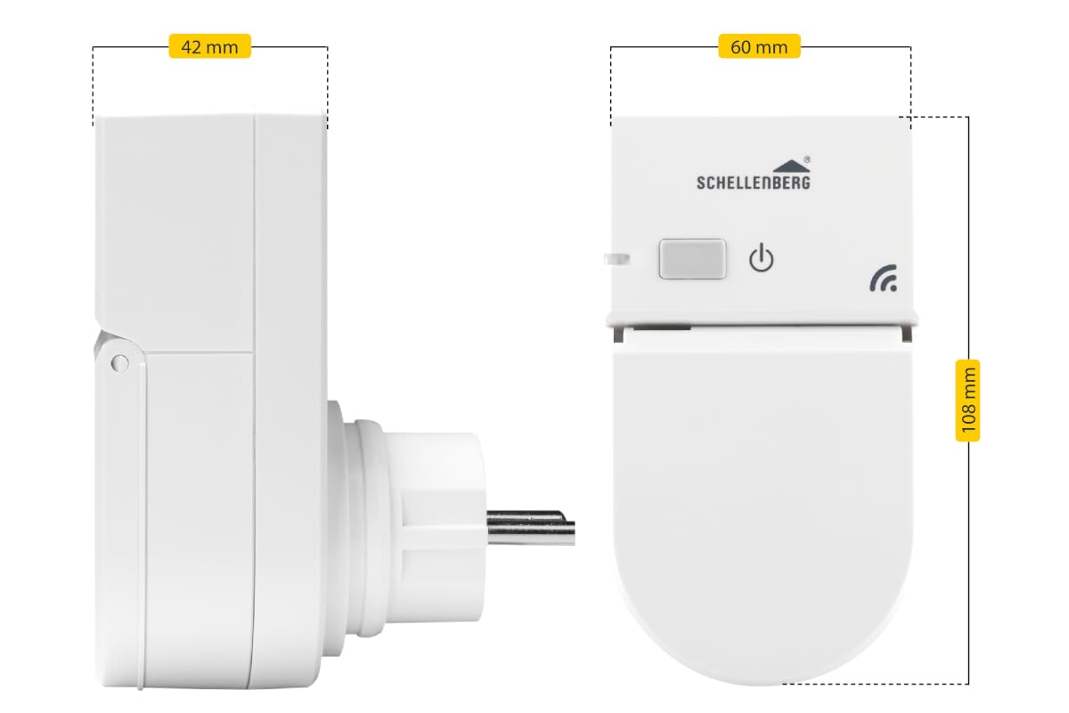 Schellenberg 20034 - Presa radio Smart Home per esterni, colore: Bianco