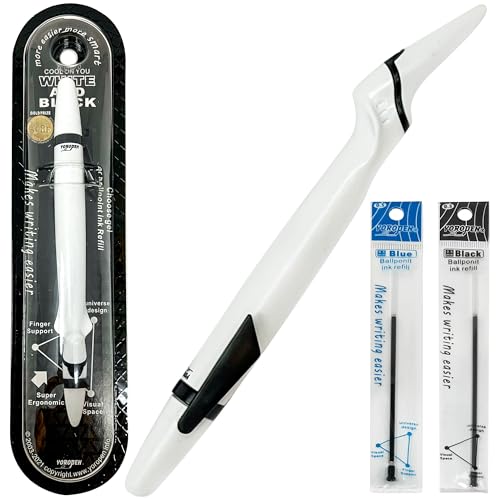 Stylo à bille pour gaucher Lefty's blanc ergonomique enfant adulte