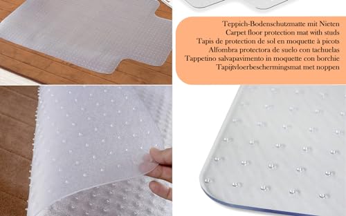 TUKA-i-AKUT 90x120cm Alfombrilla Protectora para Alfombras transparente lechoso TKD4012 3