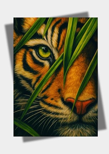 Générique Affiche murale deco - animaux - Tigre, Felin, jungle - art moderne, cadeau, poster, impression, illustration - JLprint (A4-21 x 29,7 cm)