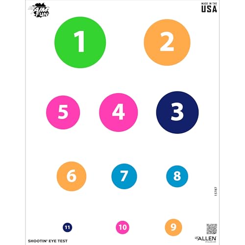 EZ-Aim Fun Shootin Eye Test Paper Shooting Target 24 x 19 4-Pack Multi
