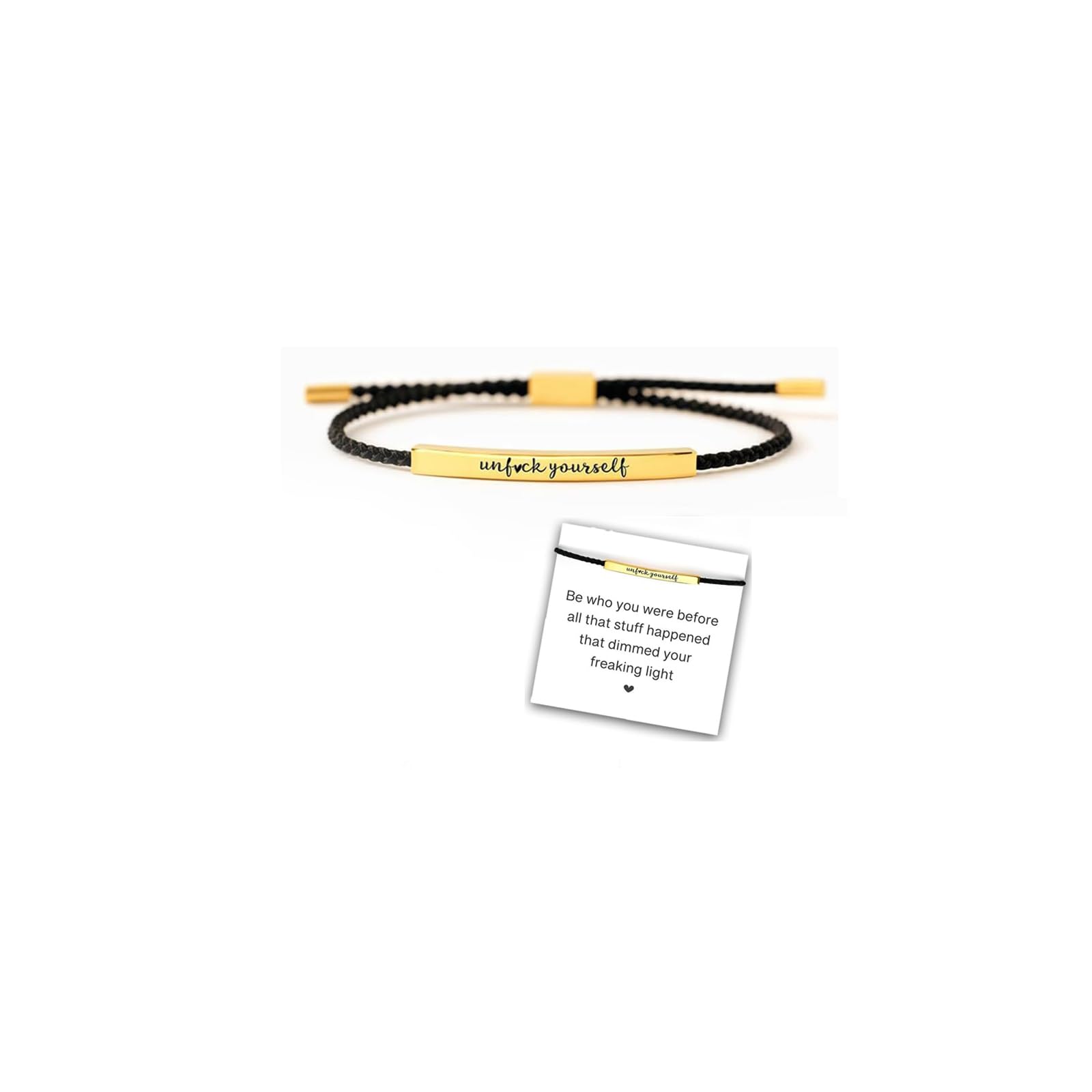 LIU JUN Let Them Bracelet for Women, Adjustable Braided Stainless Steel Engraving Inspirational Let Them Bracelet Gifts Jewelry