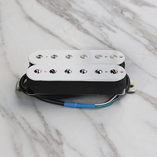 Fleor High Output Alnico 5 Guitar Pickup Double Coil Humbucker Pickups Neck And Bridge Set White #TOP3