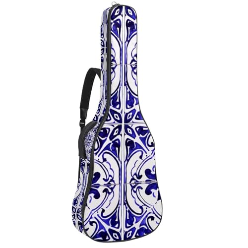 Housse guitare acoustique 104 cm et basse avec double bandoulière réglable en tissu Oxford