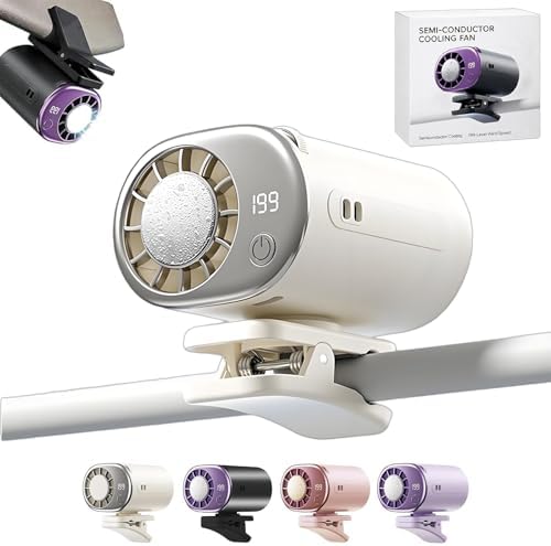 CBDYWVR Clip On Air Conditioner Fan, 199 Speeds & 16°C Cooling (White)