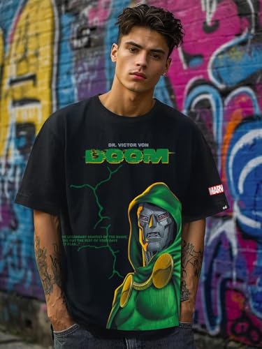 Image of Bewakoof Men's Cotton Graphic Print Oversized Fit T-Shirt