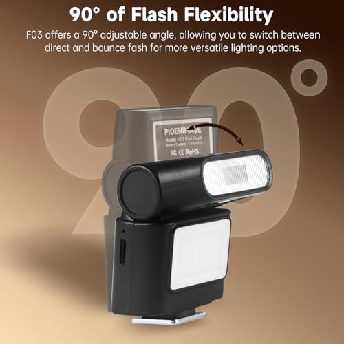 PIOENIMAGE Mini Camera Flash Speedlite with Video Light, Flash for Camera - image 4