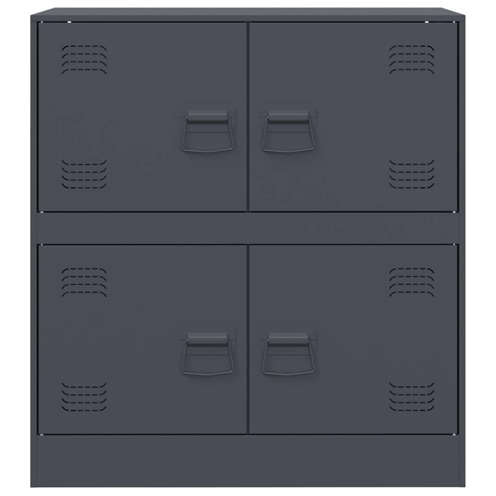 Credenza in Acciaio Laminato a Freddo Antracite 67x39x73 cm