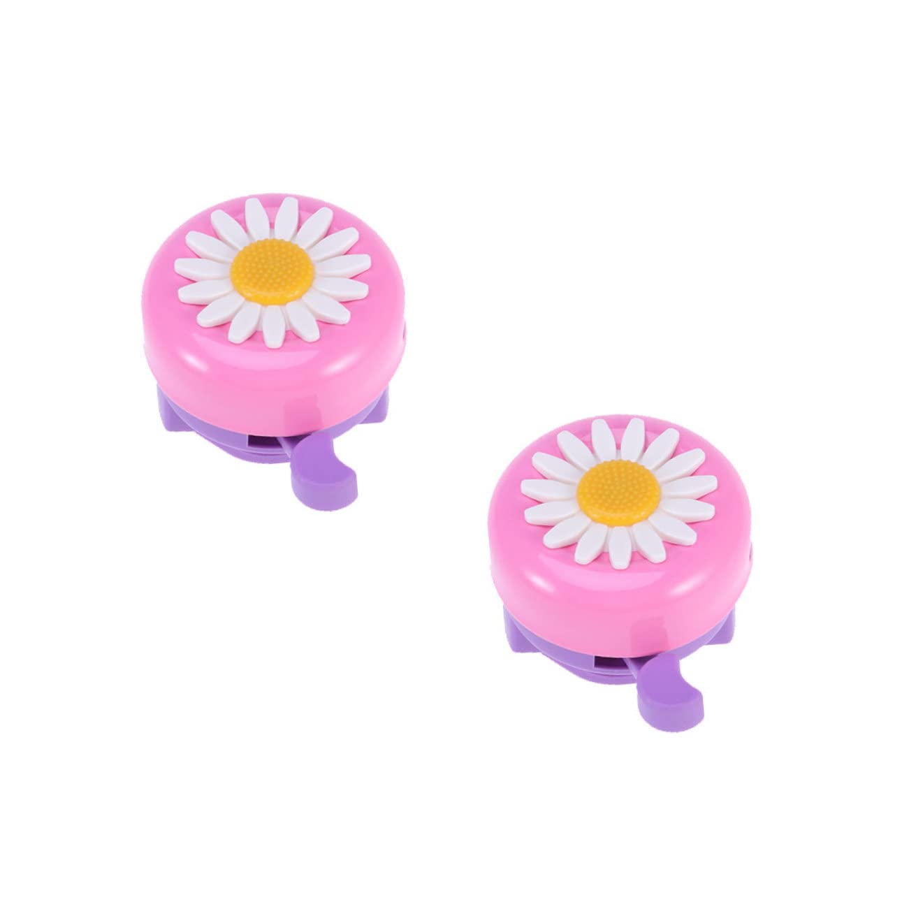 KESYOO 2Pcs Flower Bike Bells Cute Chrysanthemum Design Pink Purple Accessories for Boys Easy to Install Bicycles