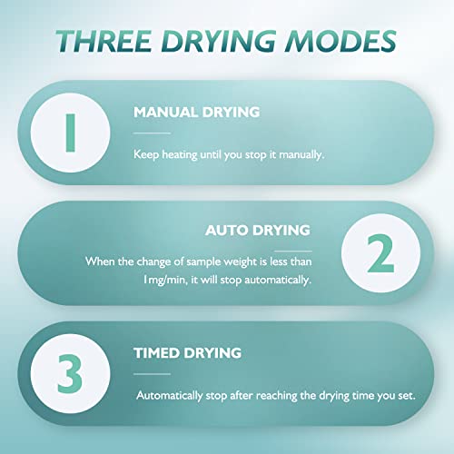 Bonoutil Moisture Analyzer 110G X 1Mg 0.01% Readability Touch Screen Lab Moisture Balances With 20Pcs Aluminum Sample Pan 110V #TOP2