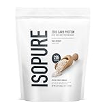 Isopure Zero Carb 100% Pure Whey Isolate Protein Powder, Gluten Free, with Vitamins, Unflavored, 25g Protein Per Serving, 1 Lb, 16 Servings (Packaging May Vary)