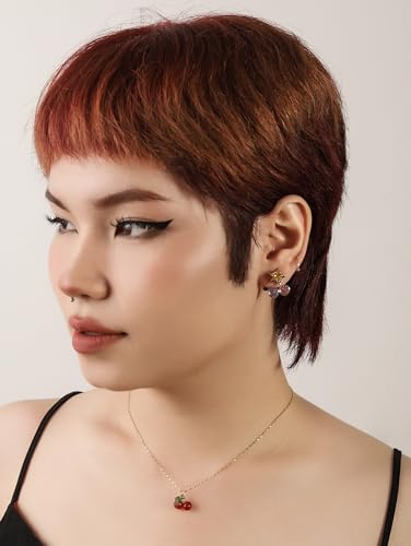 OJERRY Kawaii Cute Dainty Gold Plated Fruit Food Pendant Necklaces, Simple Jewelry Accessories Gifts for Women Girls2